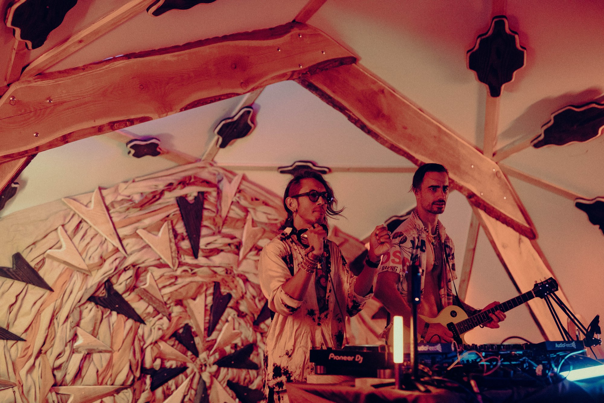 JAGWOLF on stage under the timber tent frame at Medicine Festival 2026